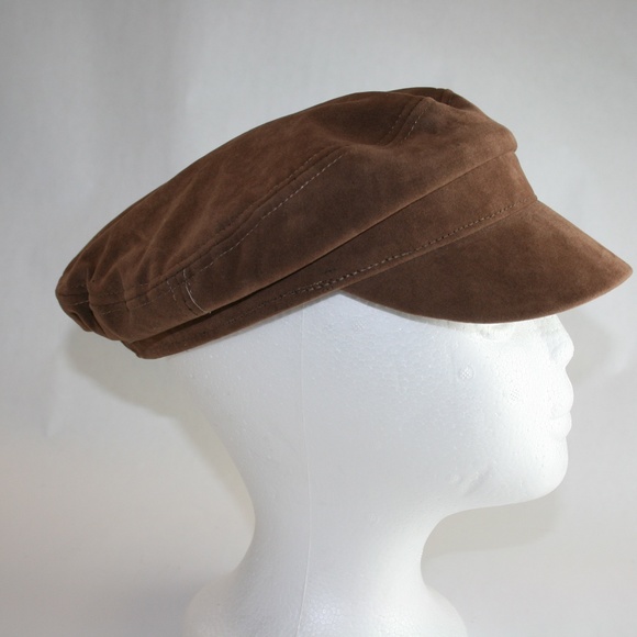 Nine West Faux-Suede Flat Newsboy Cap in Taupe💝 - Picture 4 of 6